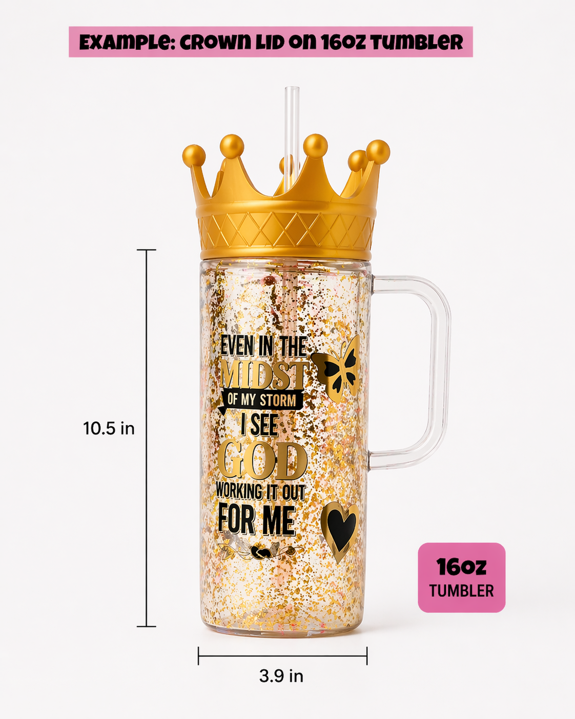 Crown tumbler lid cover | 16oz Tumbler