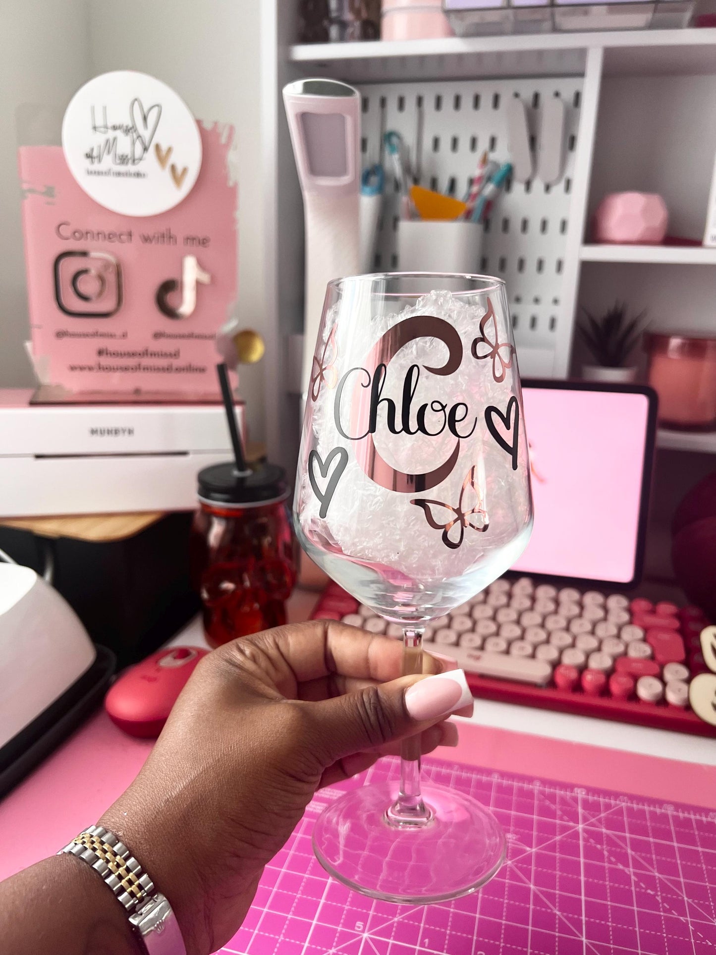 PERSONALISED Glitter Glass set | Gift set | Gift idea | Personalisation