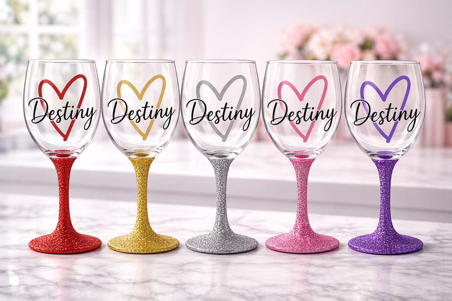 PERSONALISED Glitter Glass set | Gift set | Gift idea | Personalisation