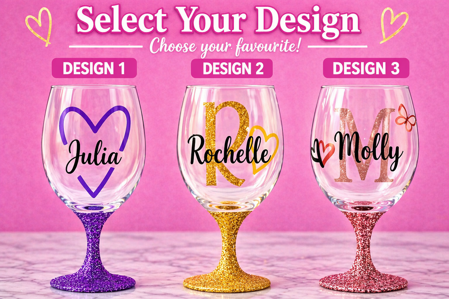 PERSONALISED Glitter Glass set | Gift set | Gift idea | Personalisation