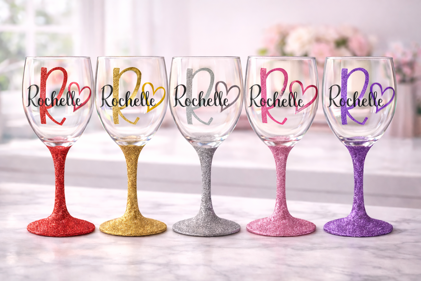 PERSONALISED Glitter Glass set | Gift set | Gift idea | Personalisation