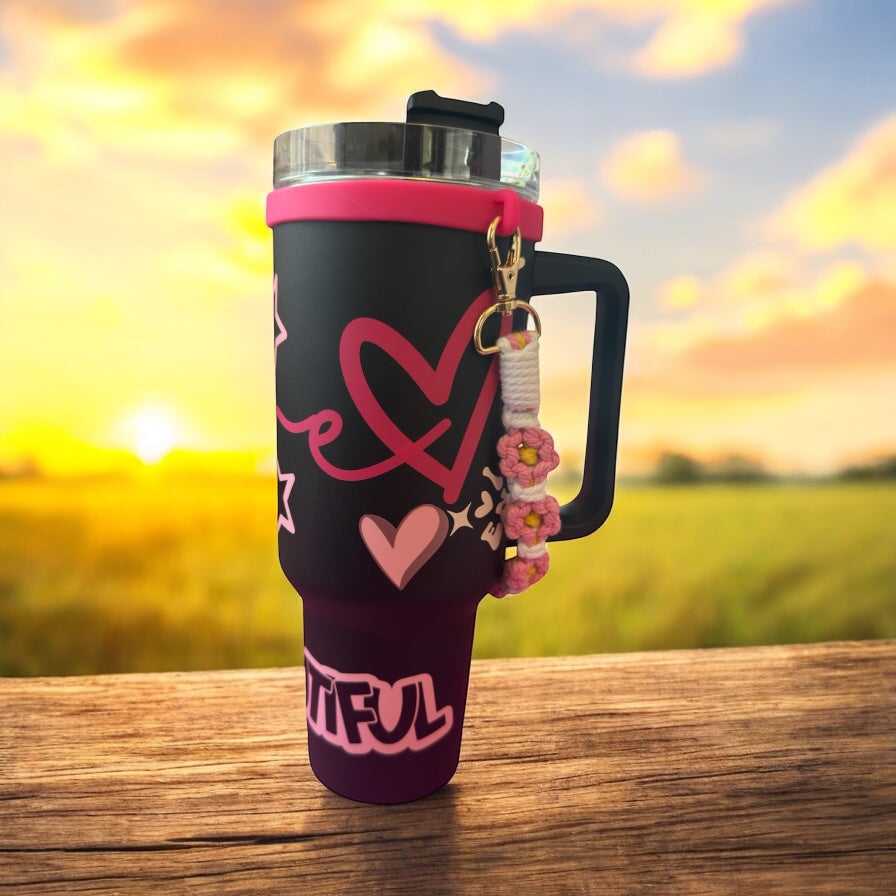 Personalised 40z Tumbler | Straw included | Reusable | Cold Cup
