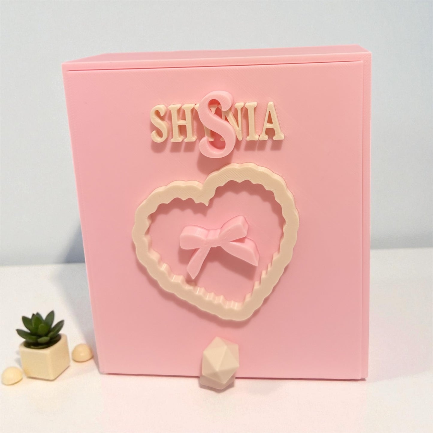 Personalised Trinket Tray with Lid – Custom Keepsake Box